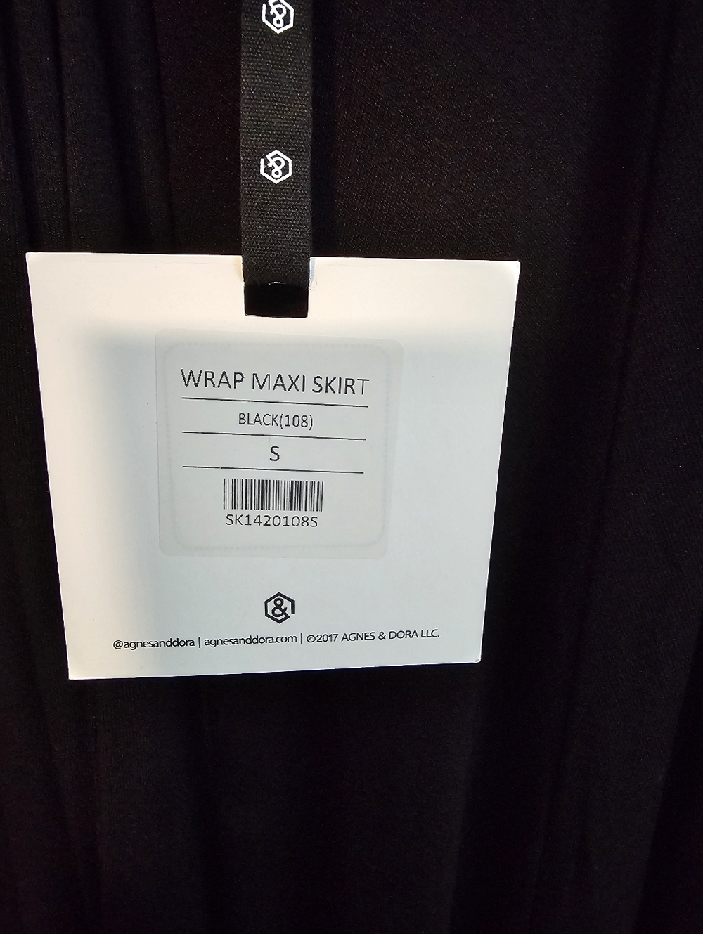 **NWT** Black Maxi Skirt With Front Slit, Small - Picture 5 of 9